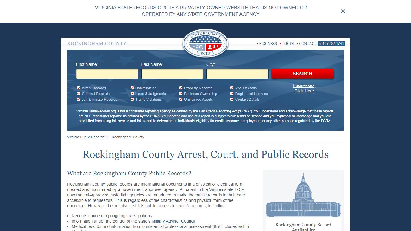 Rockingham County Arrest, Court, and Public Records