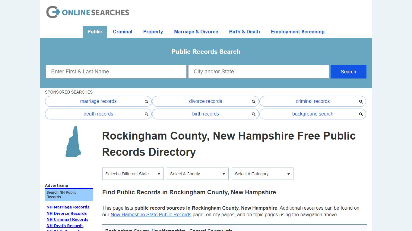 Rockingham County, New Hampshire Public Records Directory